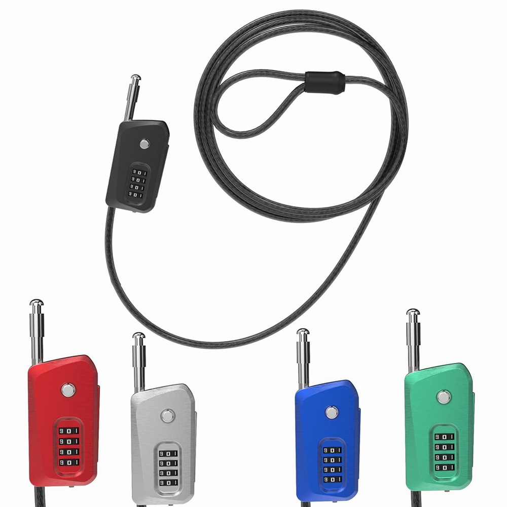 Cable Lock Flexible - สายล็อคจักรยานแบบไพร์ทอน, สำหรับจักรยาน, สกู๊ตเตอร์, กล้องติดรถ, กุญแจรหัส 4