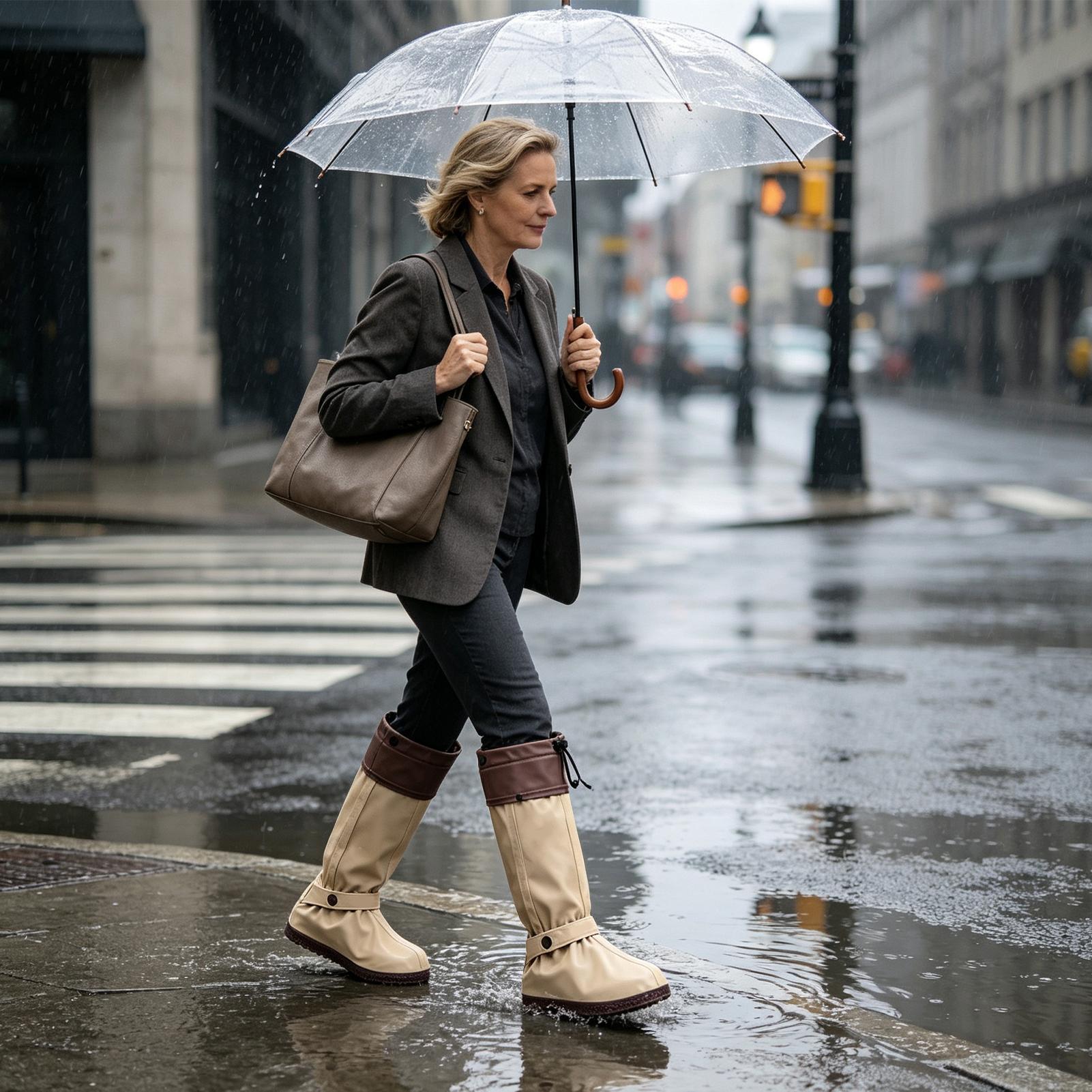 ปลอกหุ้มรองเท้ากันฝนแบบมีซิป ใ - Cycling Commute In Rain บทวิจารณ์และราคา